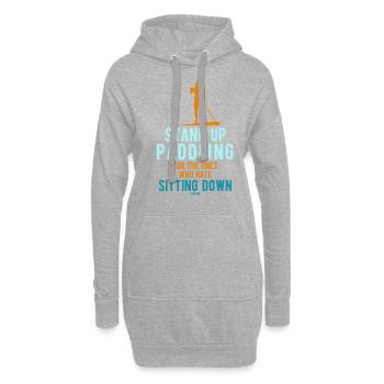 Stand Up Paddling SUP Surf Surf - Sweat-shirt à capuche long Femme - gris chiné - Devant