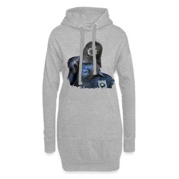 Police Monkey - Hoodie-Kleid - Grau meliert - Vorne