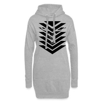 buffle - Sweat-shirt à capuche long Femme - gris chiné - Devant