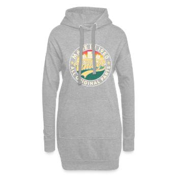 Made in 1980 - Hoodie-Kleid - Grau meliert - Vorne