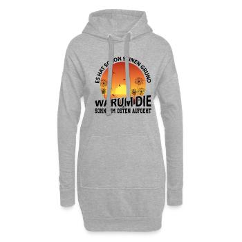 DDR Osten Ossi - Hoodie-Kleid - Grau meliert - Vorne