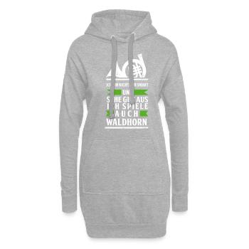 Halben Waldhorn - Waldhorn - Hoodie-Kleid - Grau meliert - Vorne
