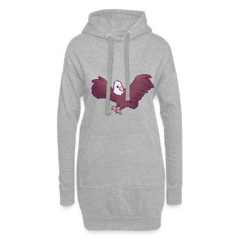 Adler - Hoodie-Kleid - Grau meliert - Vorne