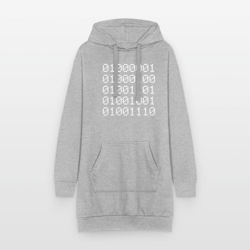 Admin Binär Binärcode Coder Informatiker Binary 01 Hoodie-Kleid