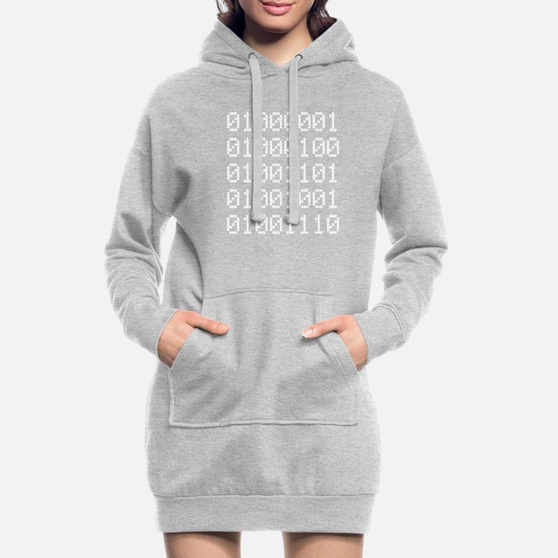 Admin Binär Binärcode Coder Informatiker Binary 01 Hoodie-Kleid