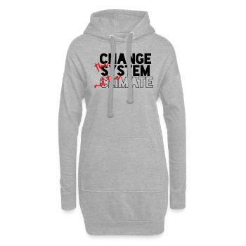 Change the system, not the climate - Hoodie Dress - heather grey - Front