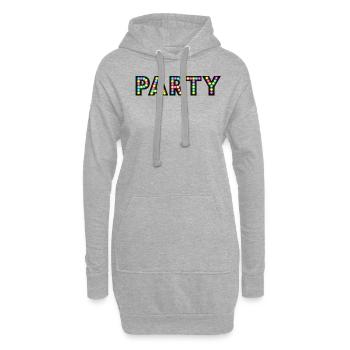 Party - Hoodie Dress - heather grey - Front