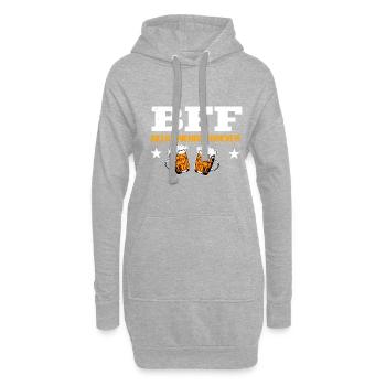 Beer Friends Forever - Hoodie-Kleid - Grau meliert - Vorne