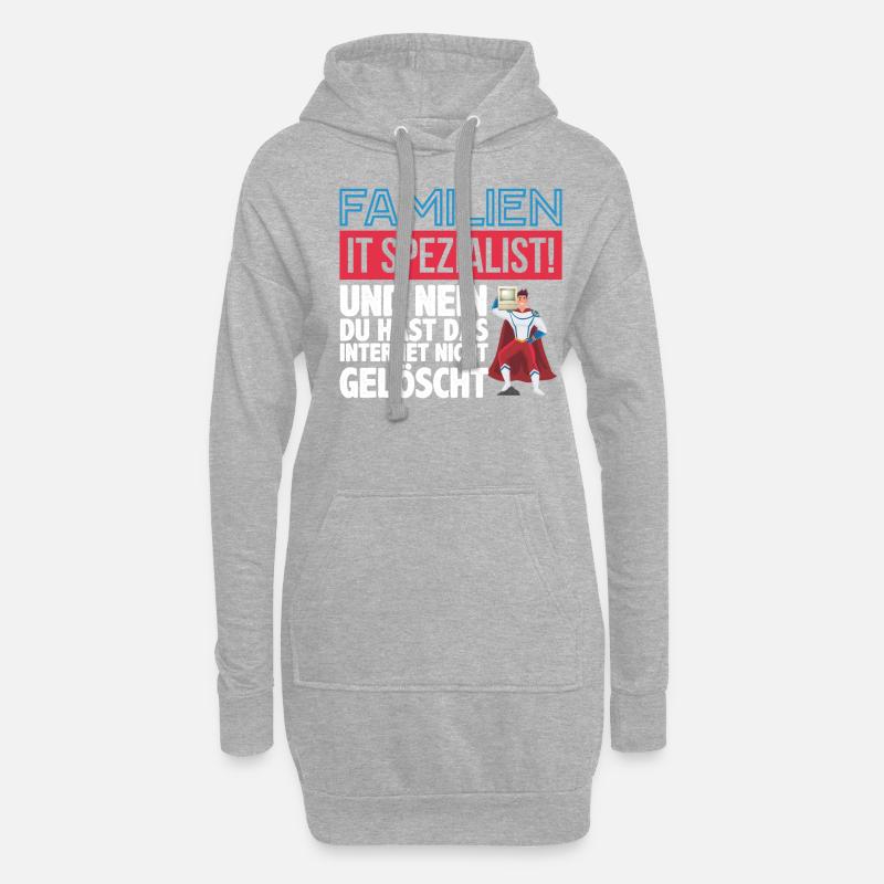 Programmierer Informatiker - Hoodie-Kleid - Grau meliert