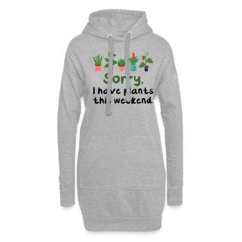 Désolé j'ai des plantes ce week-end T-shirt - Sweat-shirt à capuche long Femme - gris chiné - Devant
