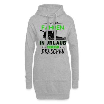 Landwirt Traktor Landwirtschaft Bauer - Hoodie-Kleid - Grau meliert - Vorne