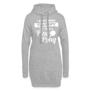 Cadeau de joueur de tennis de table tennis de table - Sweat-shirt à capuche long Femme - gris chiné - Devant