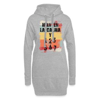 Keep Calm And Dance Salsa - Hoodie-Kleid - Grau meliert - Vorne