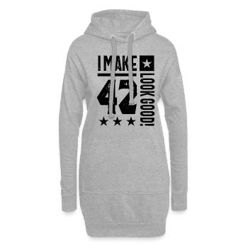 42 Jahre altes Geschenk | 42. Geburtstagsgeschenkideen - Herren - Hoodie-Kleid - Grau meliert - Vorne