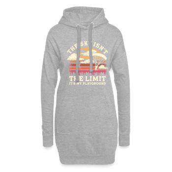 Paragliding Sky Limit - Hoodie-Kleid - Grau meliert - Vorne