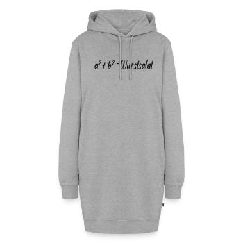 Mathe Mathematiker Humor Schule lustige Sprüche - Hoodie-Kleid - Grau meliert - Vorne