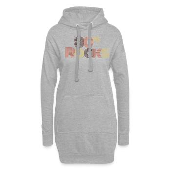 Années 80 - Sweat-shirt à capuche long Femme - gris chiné - Devant