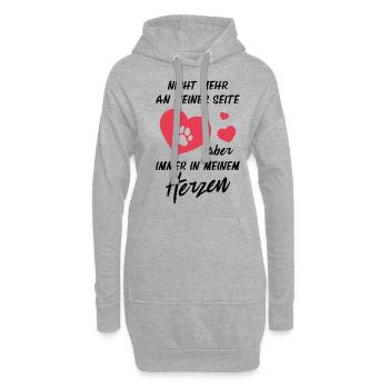 Hundehalter Immer in Meinem Herzen Hundeliebhaber - Hoodie-Kleid - Grau meliert - Vorne