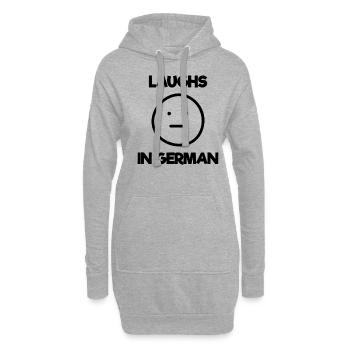 Lachen Meme Deutschland Deutsch Emoticon Geschenk - Hoodie-Kleid - Grau meliert - Vorne