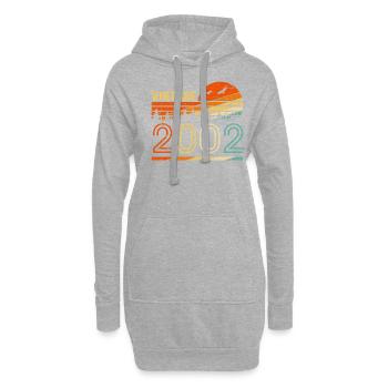 Vintage 2002 Retro 18th Birthday Gift Fun B-day 18 - Hoodie-Kleid - Grau meliert - Vorne