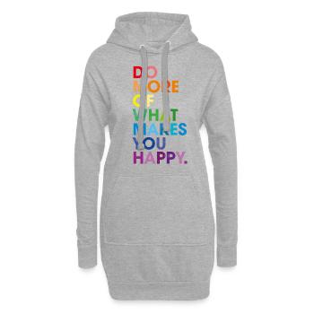 Do More Of What Makes You Happy Motivational Rainb - Hoodie-Kleid - Grau meliert - Vorne