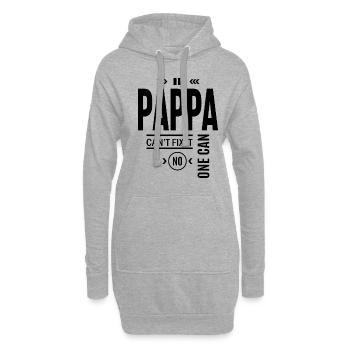Hommes si Pappa ne peut pas le réparer, personne ne le peut - Sweat-shirt à capuche long Femme - gris chiné - Devant