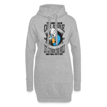 Schweißer Welder Lustig Beruf Metall Schweißen - Hoodie-Kleid - Grau meliert - Vorne