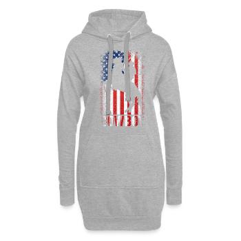Cowboy Rodeo Pferd Geschenk Country Männer - Hoodie-Kleid - Grau meliert - Vorne