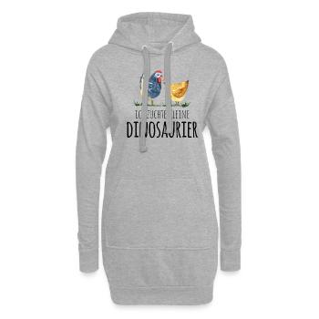 Perfekter Hühner Spruch für Hühnerhalter Geschenk - Hoodie-Kleid - Grau meliert - Vorne