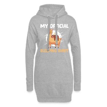 Sloth & Alpaca - Ma conception officielle de sommeil - Sweat-shirt à capuche long Femme - gris chiné - Devant