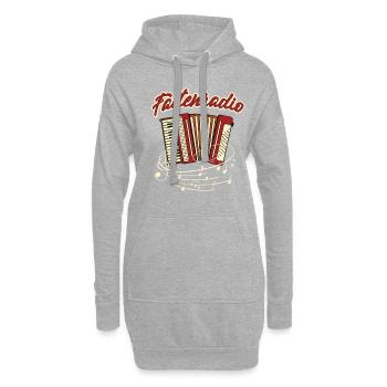 Quetschn Zugin Ziach Musik | Harmonika Akkordeon - Hoodie-Kleid - Grau meliert - Vorne