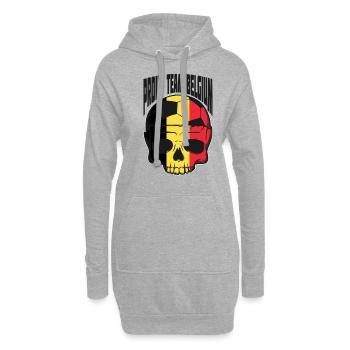 Fußball Fußballmannschaft Belgien Fußballspiel - Hoodie-Kleid - Grau meliert - Vorne