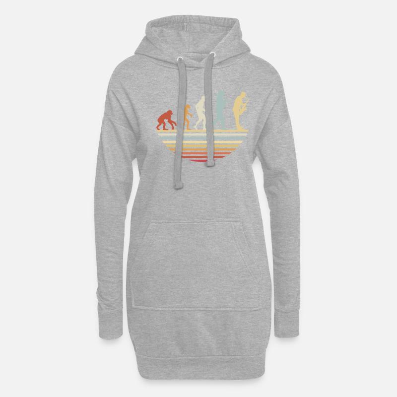 Saxophone Evolution - Hoodie-Kleid - Grau meliert