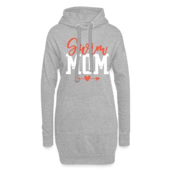 Schwimmen Mom mutter - Hoodie-Kleid - Grau meliert - Vorne
