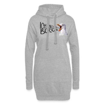 Büsum Urlaub Möwe Nordsee Küste Geschenk - Hoodie-Kleid - Grau meliert - Vorne