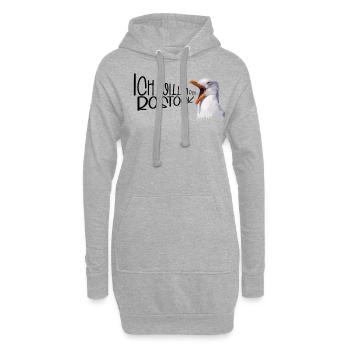 Rostock Urlaub Möwe Ostsee Küste Geschenk - Hoodie-Kleid - Grau meliert - Vorne