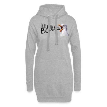 Borkum Urlaub Möwe Nordsee Insel Küste Geschenk - Hoodie-Kleid - Grau meliert - Vorne