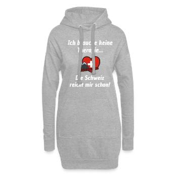 Schweiz - Hoodie-Kleid - Grau meliert - Vorne