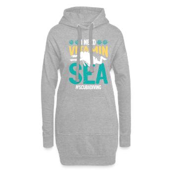 Tauchen Taucher vitamin - Hoodie-Kleid - Grau meliert - Vorne