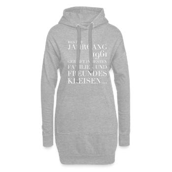 Jahrgang 1961 und bei Freunden und Familie gereift - Hoodie-Kleid - Grau meliert - Vorne