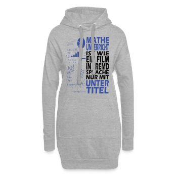 Math school student profession gift - Hoodie Dress - heather grey - Front