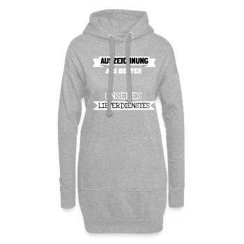Auszeichnung als bester Kunde des Lieferdienstes - Hoodie-Kleid - Grau meliert - Vorne