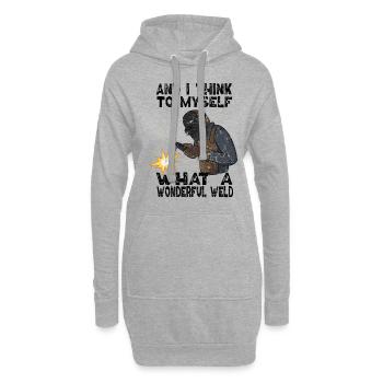 Soudeur De soudage Casque de soudage Métal - Sweat-shirt à capuche long Femme - gris chiné - Devant