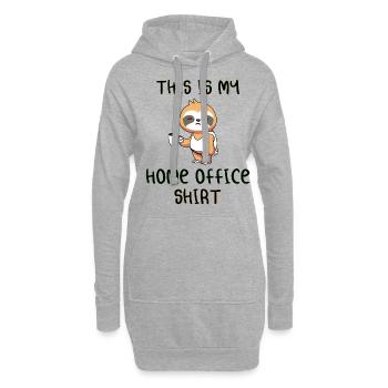 Faultier Homeoffice This Is My Home Office T-Shirt - Hoodie-Kleid - Grau meliert - Vorne