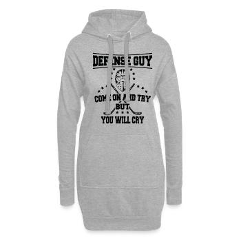 Eishockey Ice Hockey Defense Guy Come On & Try - Hoodie-Kleid - Grau meliert - Vorne