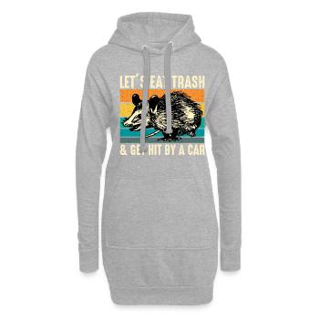 Drôle animal disant idée cadeau vintage possum - Sweat-shirt à capuche long Femme - gris chiné - Devant