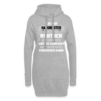 Hausmeister im Ruhestand - Hoodie-Kleid - Grau meliert - Vorne
