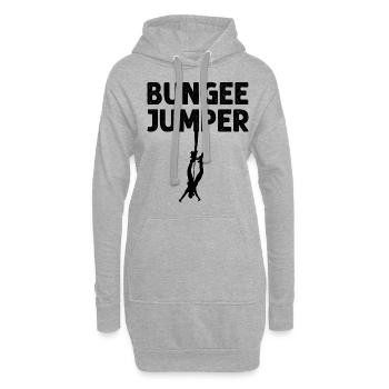 Bungee Jumper - Hoodie-Kleid - Grau meliert - Vorne