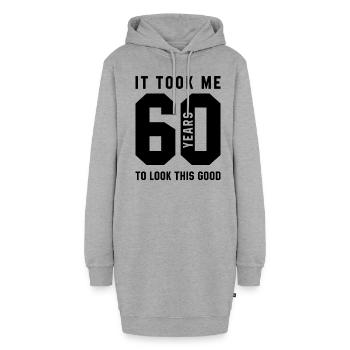 It Took Me 60 Year To Look This Good - 60th Birthd - Hoodie-Kleid - Grau meliert - Vorne