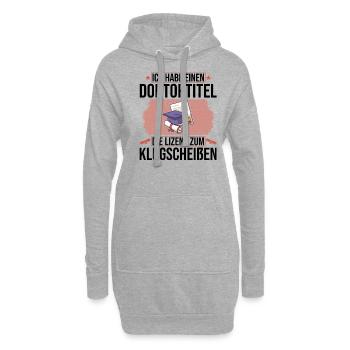 Doktoren Doktortitel Doktorand Promotion Geschenk - Hoodie-Kleid - Grau meliert - Vorne
